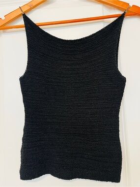 Bettie Page Black Textured Knit Camisole